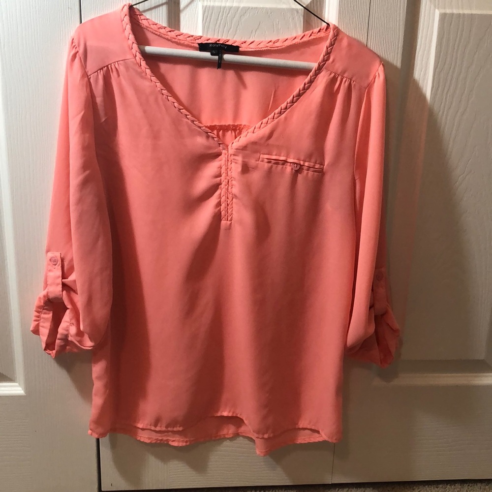 Coral blouse